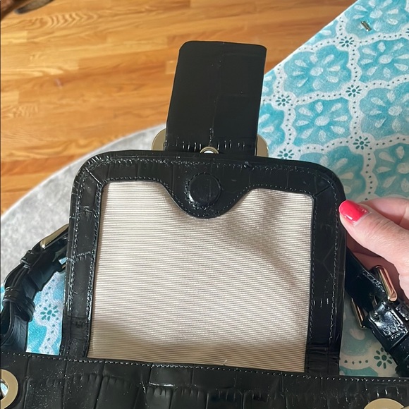 Ann Taylor Black Shoulder Bag with silver Accents NWT - Picture 7 of 15